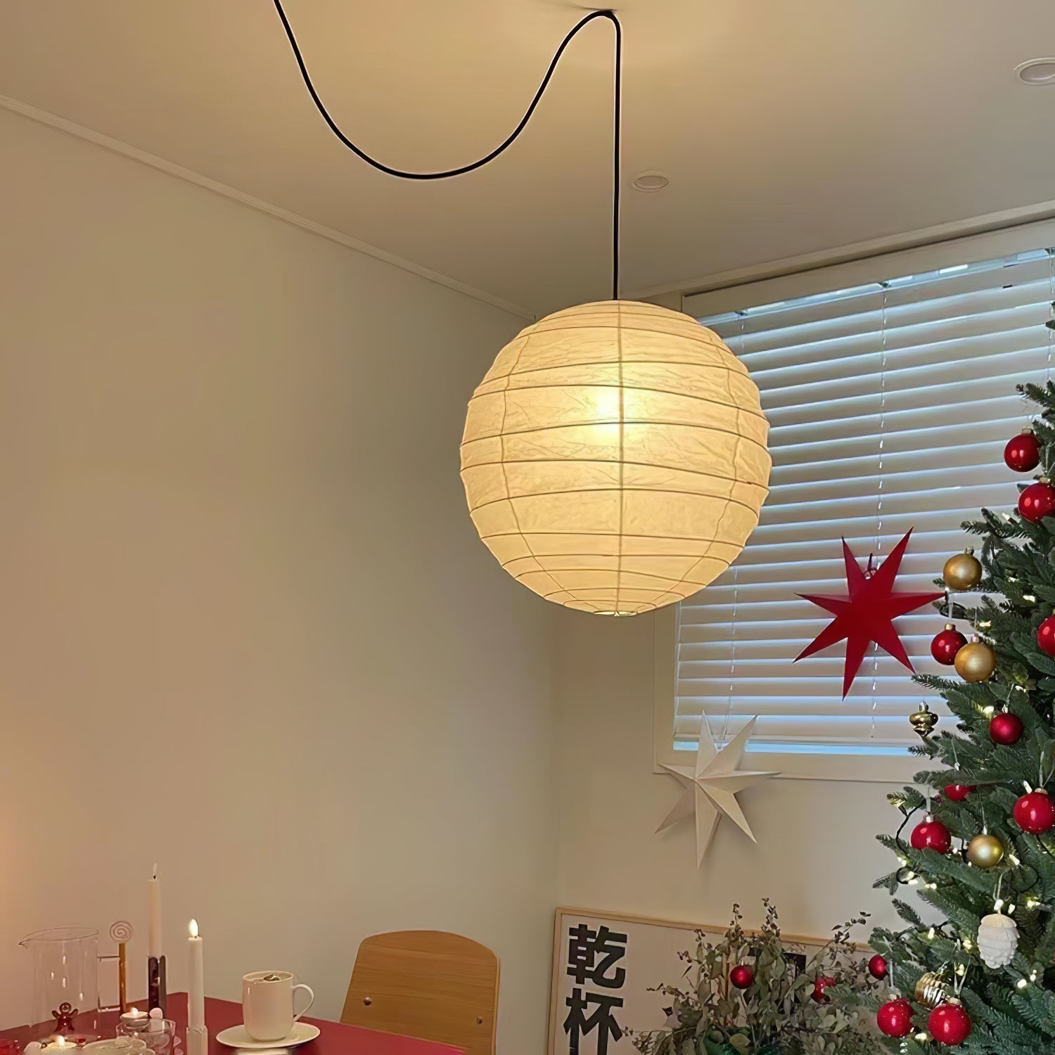 Nolden Paper Pendant Lamp-Neutral Decor