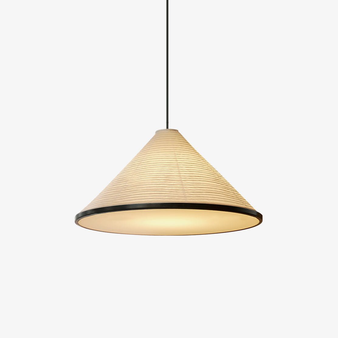 Conic Paper Pyramid Pendant Lamp-Neutral Decor