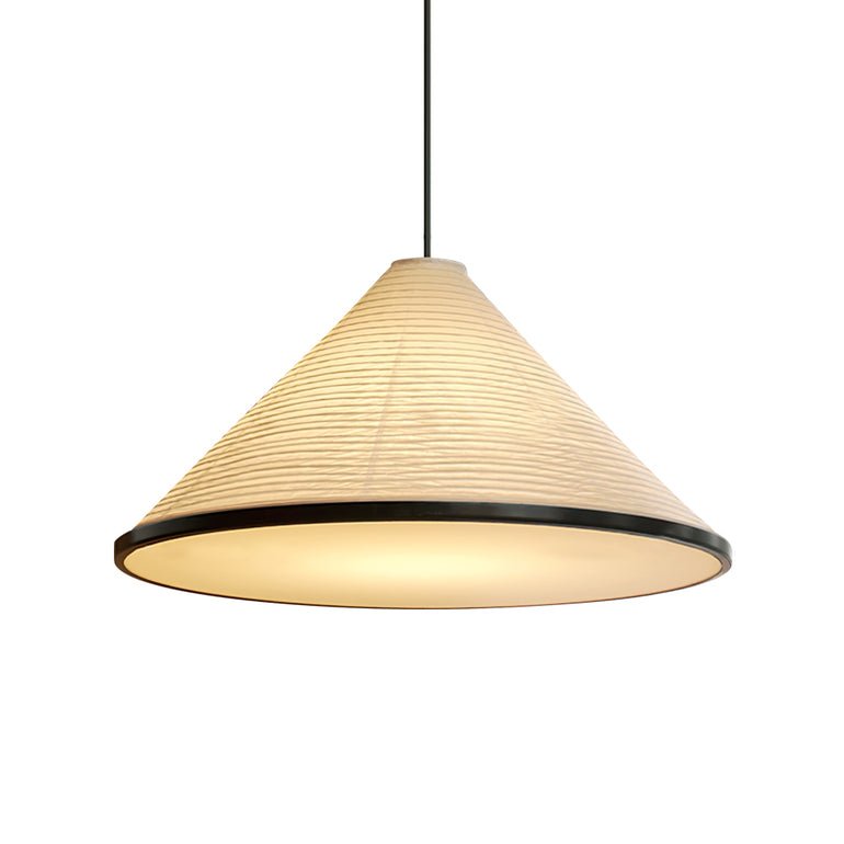 Conic Paper Pyramid Pendant Lamp-Neutral Decor