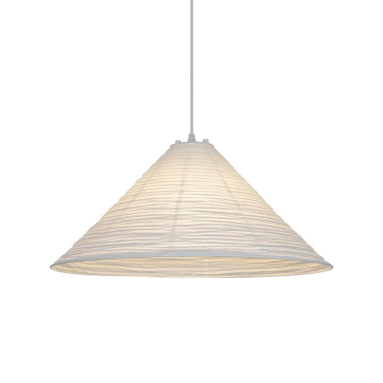Conic Paper Pyramid Pendant Lamp-Neutral Decor