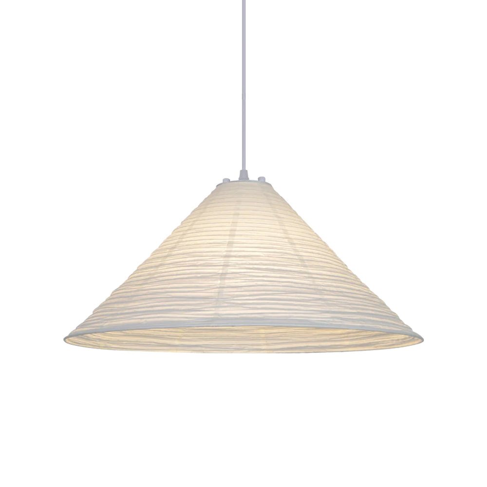 Conic Paper Pyramid Pendant Lamp-Neutral Decor