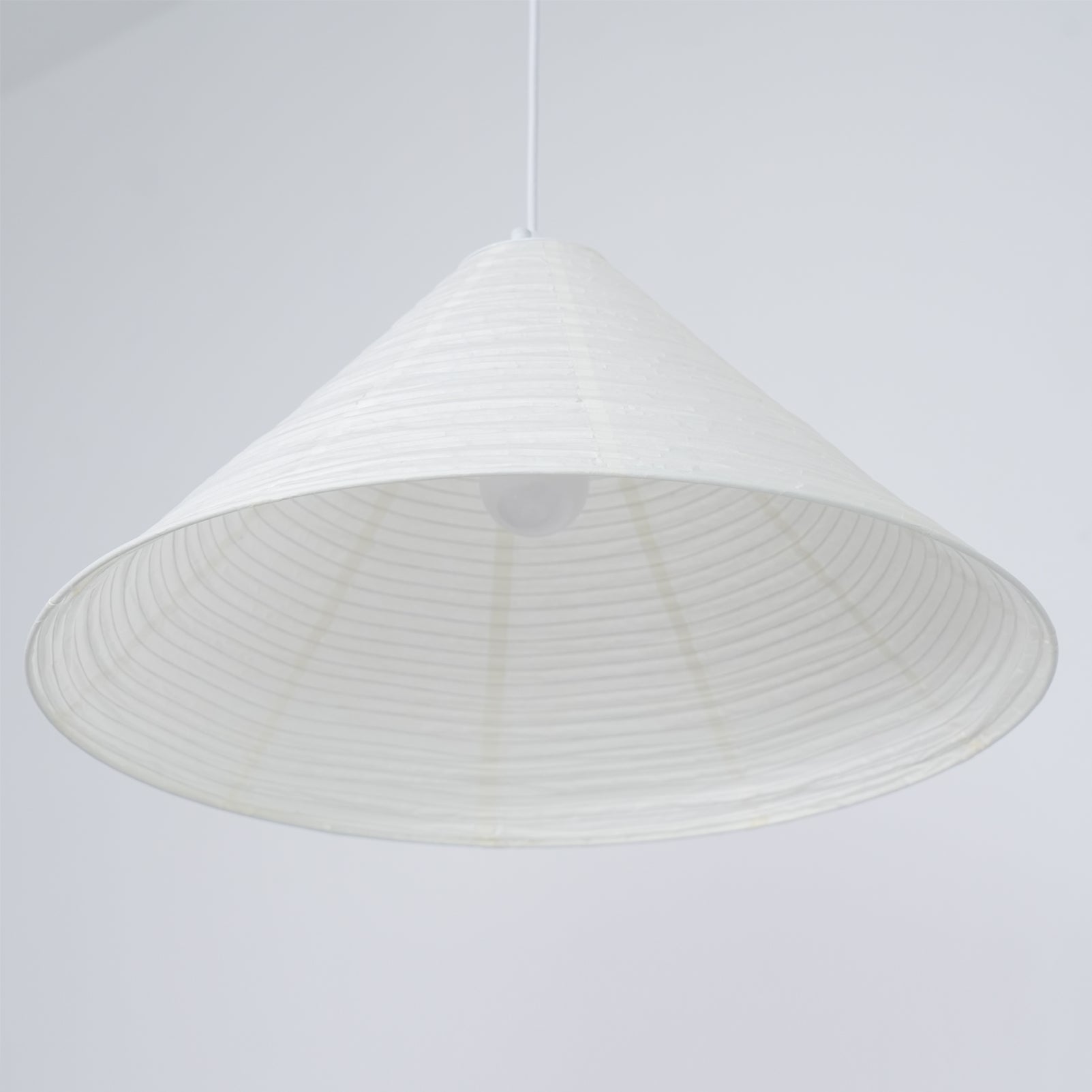Conic Paper Pyramid Pendant Lamp-Neutral Decor