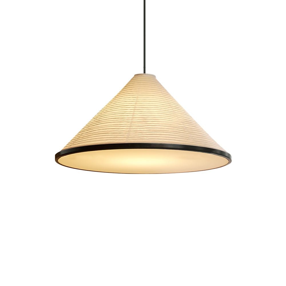 Conic Paper Pyramid Pendant Lamp-Neutral Decor