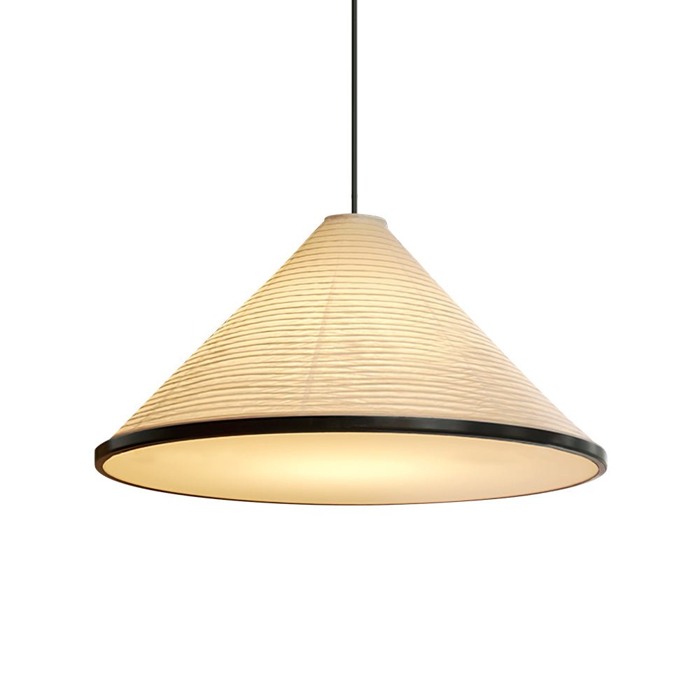 Conic Paper Pyramid Pendant Lamp-Neutral Decor