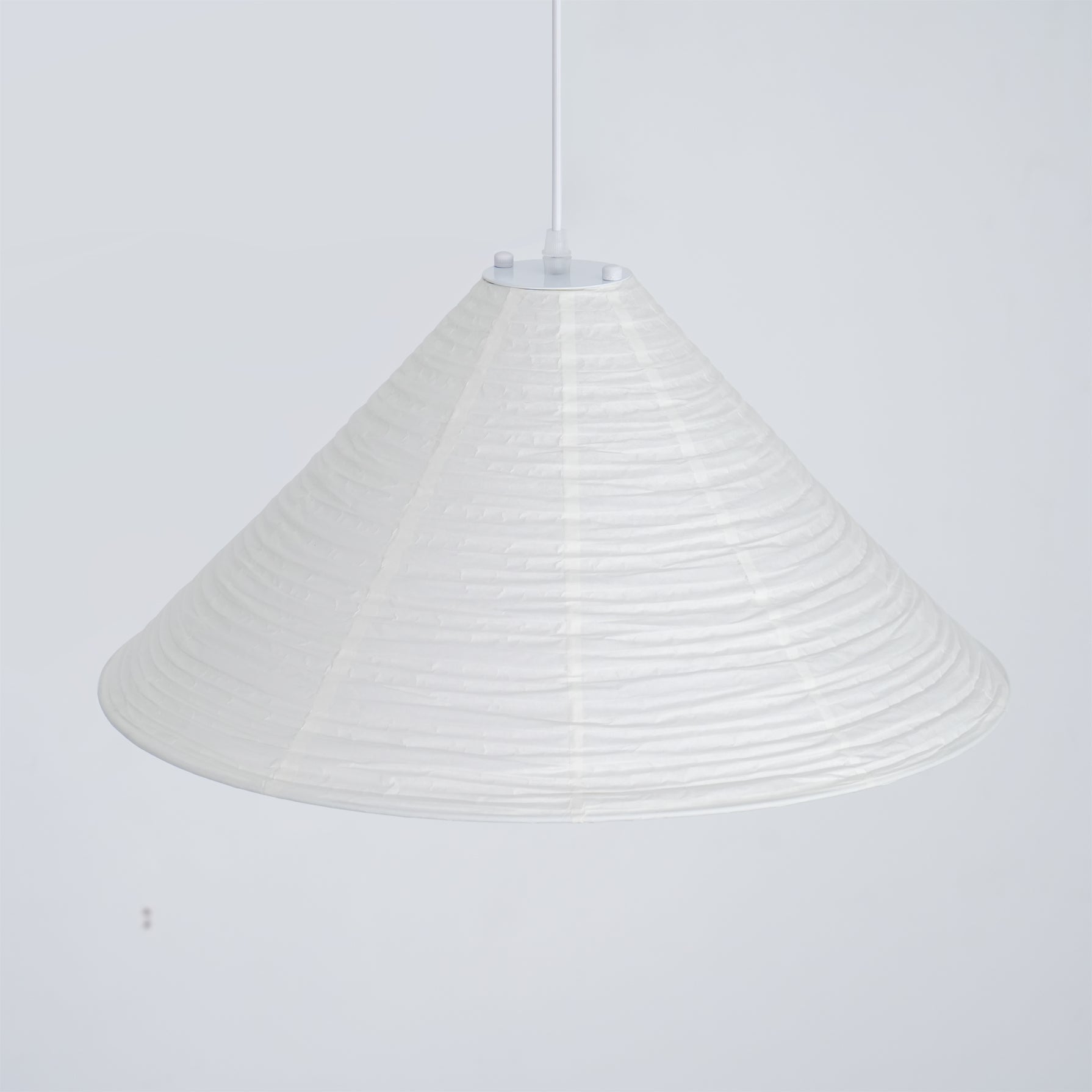 Conic Paper Pyramid Pendant Lamp-Neutral Decor