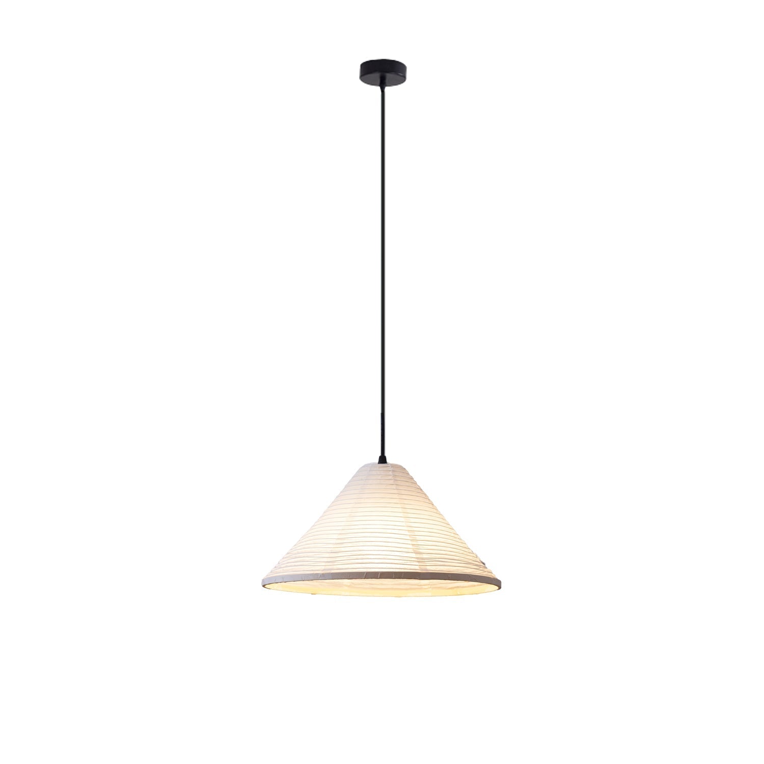 Conic Paper Pyramid Pendant Lamp-Neutral Decor
