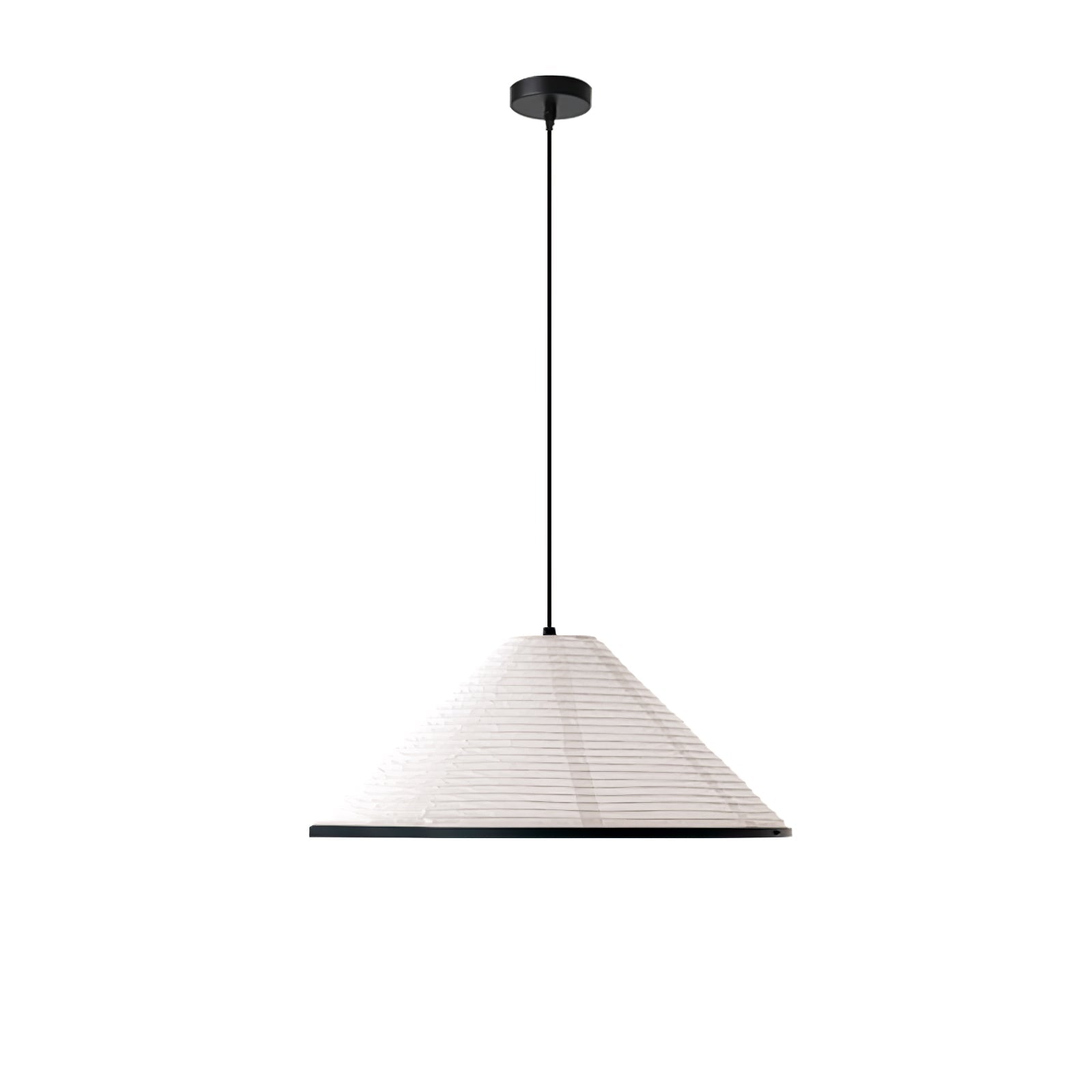 Conic Paper Pyramid Pendant Lamp-Neutral Decor