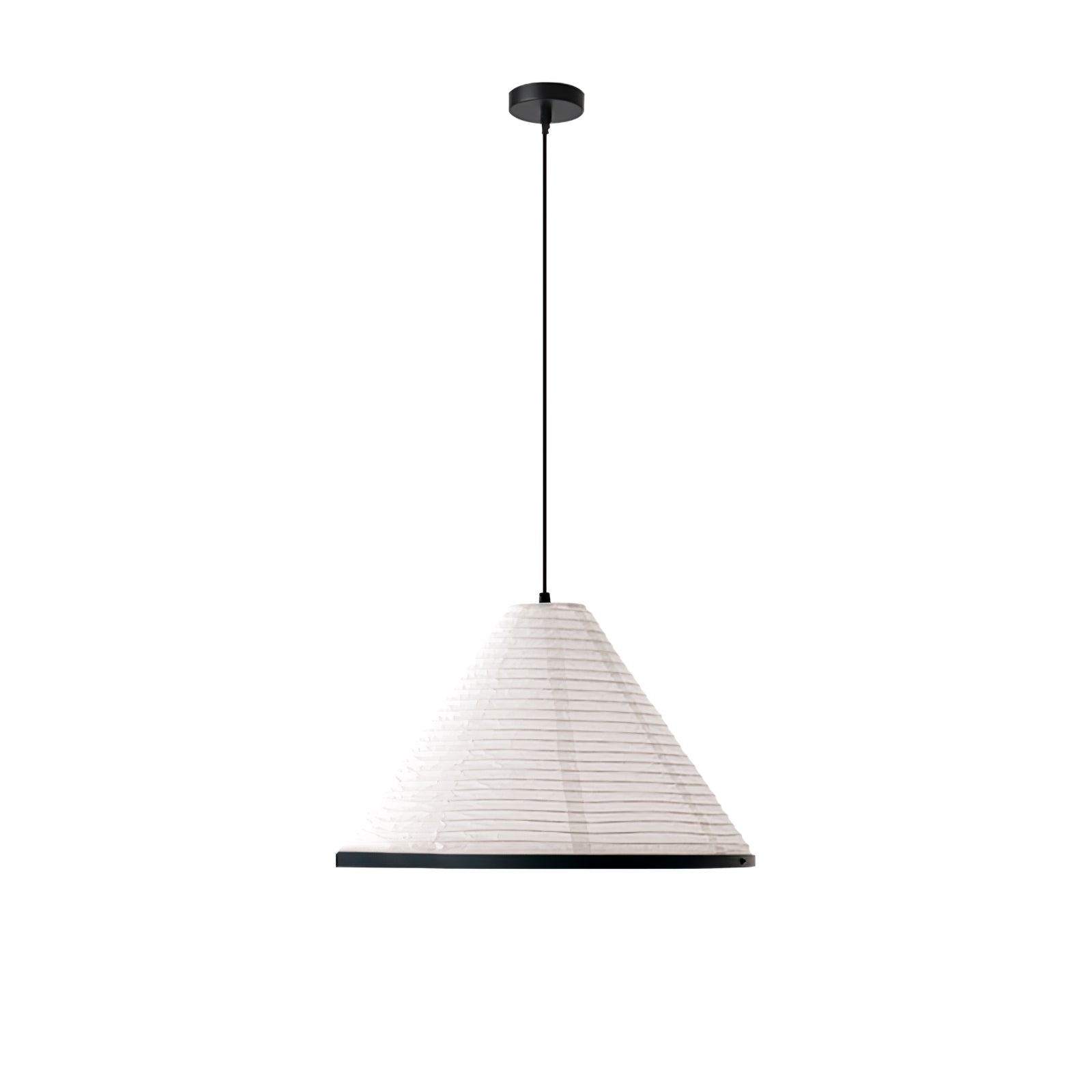 Conic Paper Pyramid Pendant Lamp-Neutral Decor