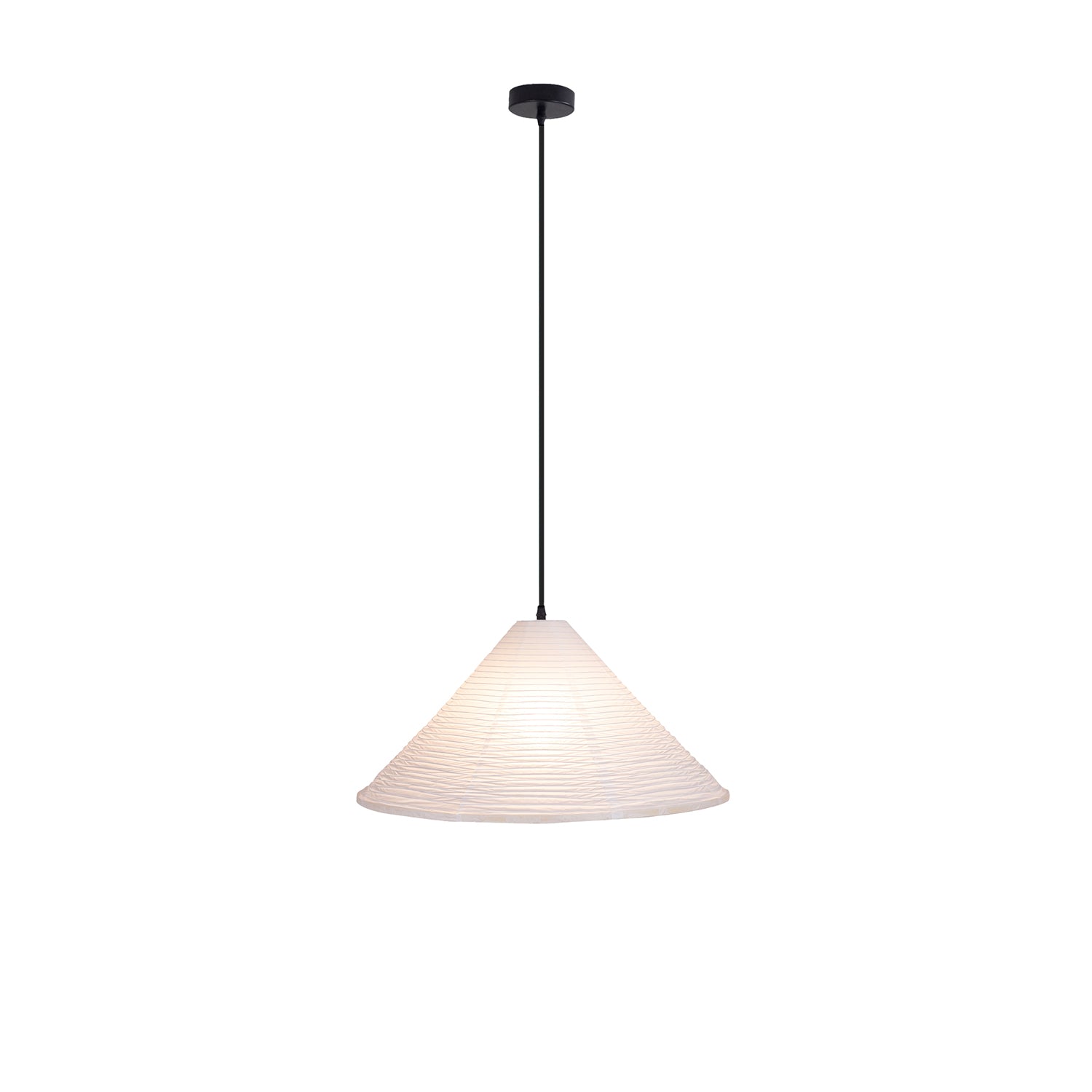 Conic Paper Pyramid Pendant Lamp-Neutral Decor