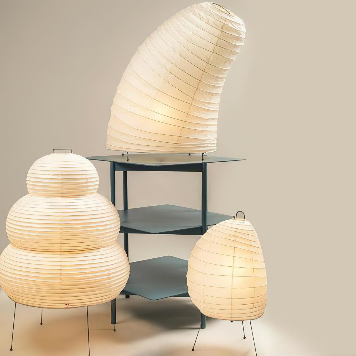 Tranquilux Paper Japanese-Inspired Table Lamp-Neutral Decor