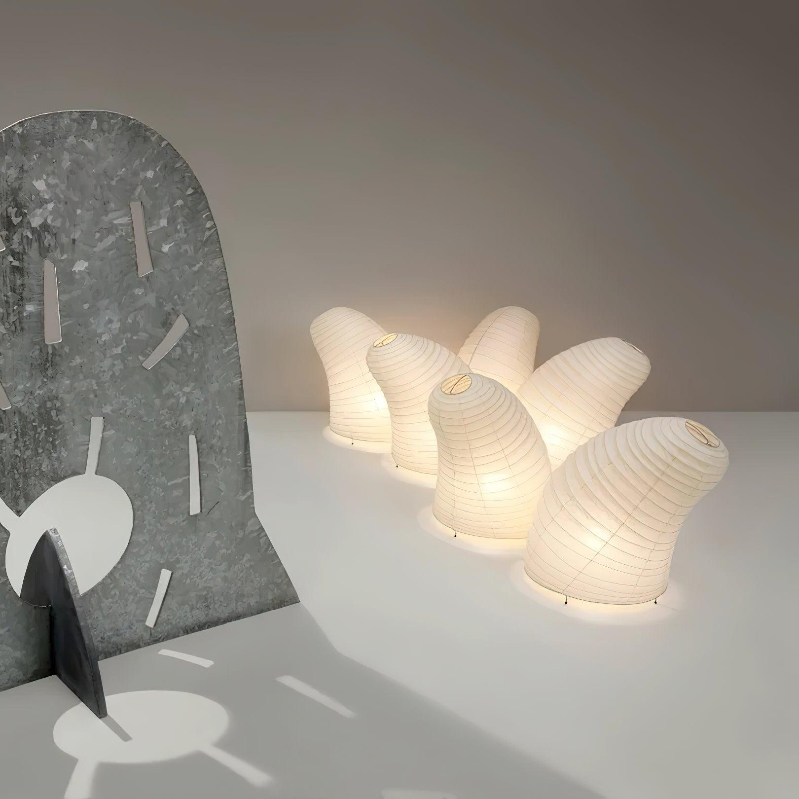 Tranquilux Paper Japanese-Inspired Table Lamp-Neutral Decor