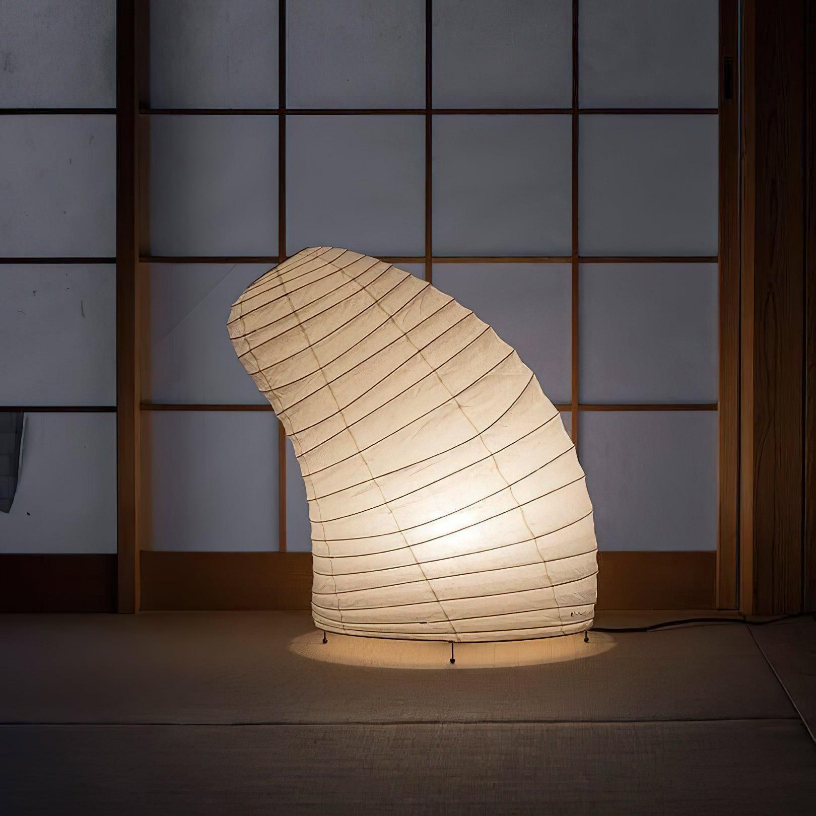 Tranquilux Paper Japanese-Inspired Table Lamp-Neutral Decor