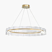 Acoustic Postmodern Luxury Water Wave Glass Chandelier-Neutral Decor