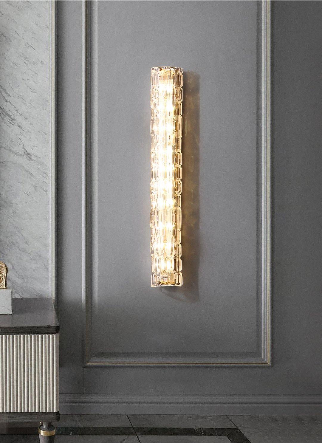 Bexley Brass Glass Glam Wall Lamp-Neutral Decor