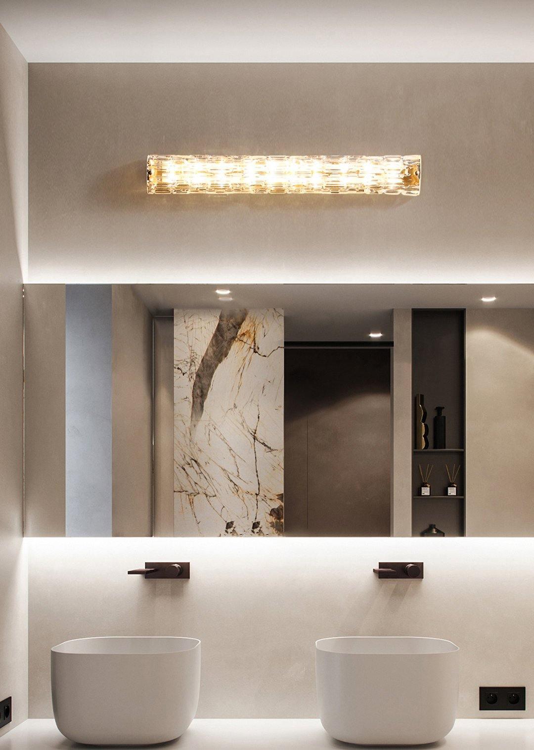 Bexley Brass Glass Glam Wall Lamp-Neutral Decor