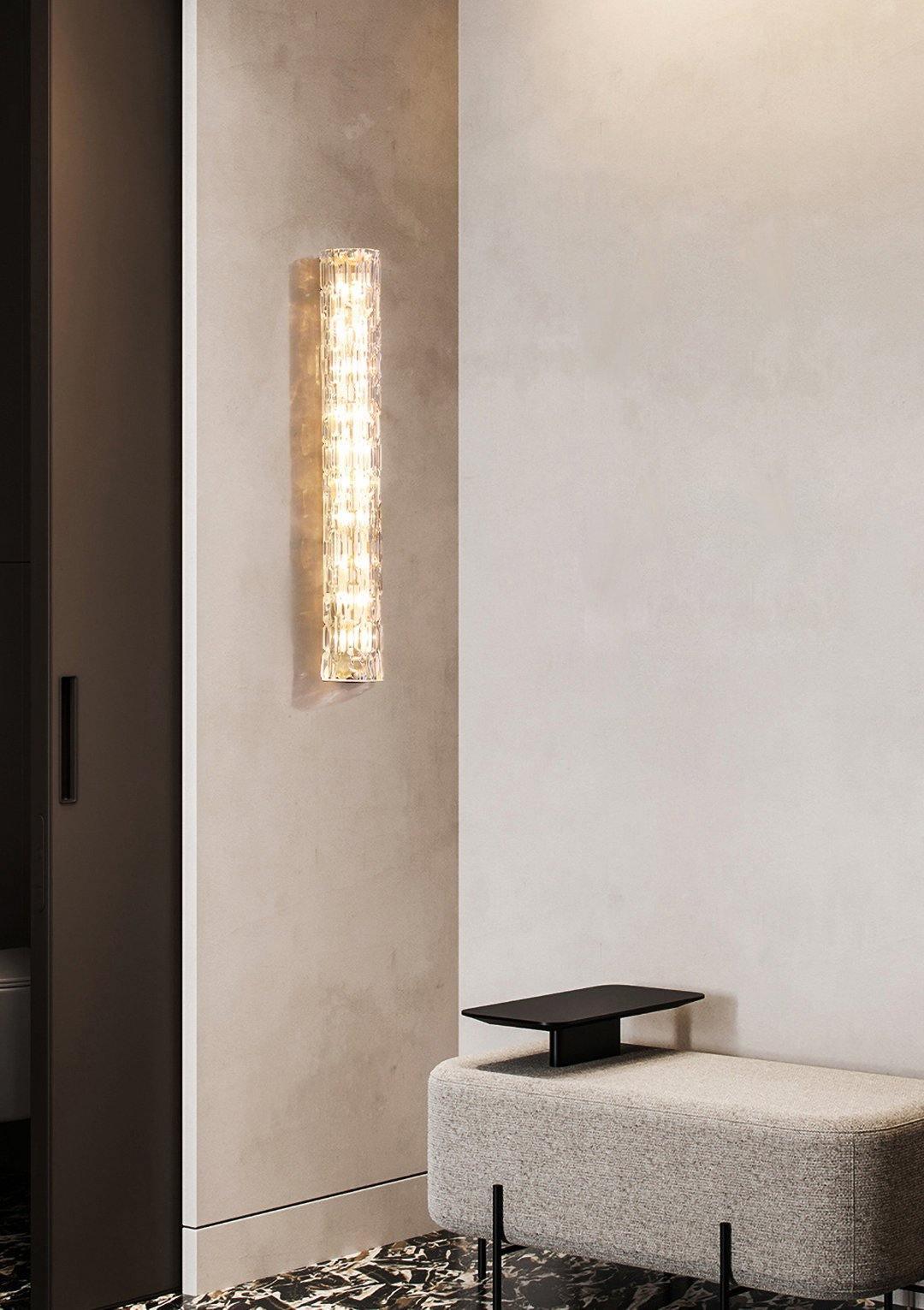 Bexley Brass Glass Glam Wall Lamp-Neutral Decor