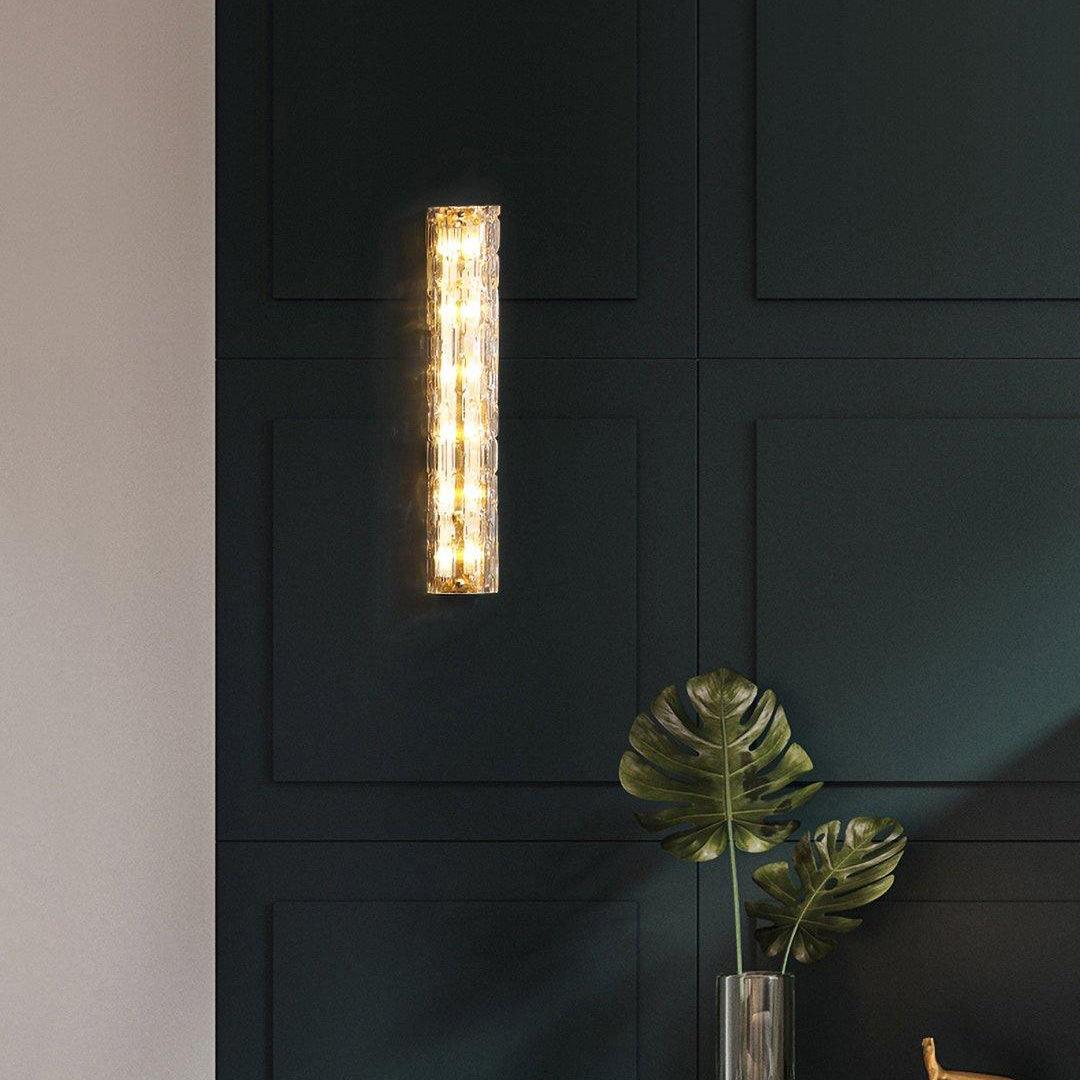 Bexley Brass Glass Glam Wall Lamp-Neutral Decor