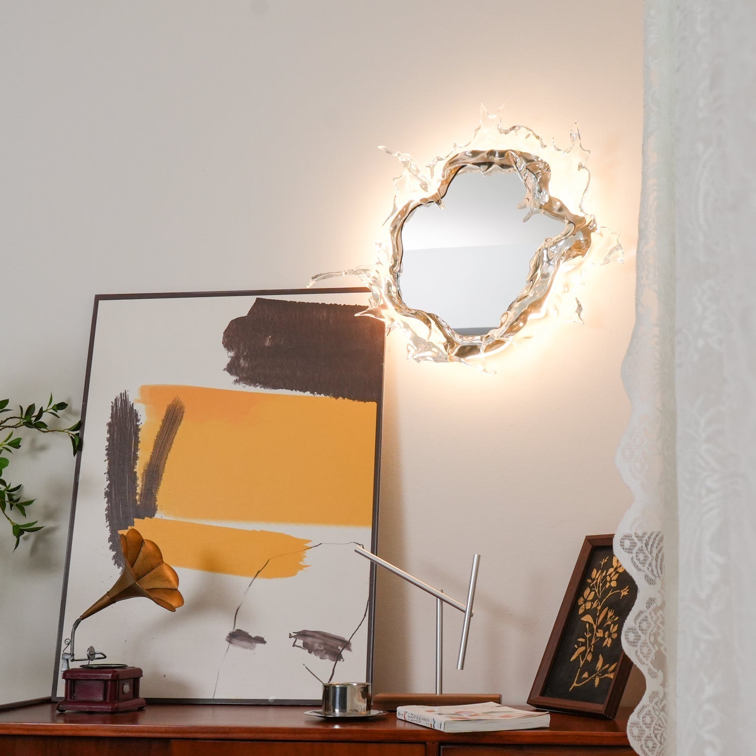 Ithox Modern Mirror Wall Lamp-Neutral Decor