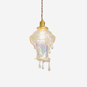 Pendant Lamp Iridescent Water Drop Shade Artistic Glow Contemporary