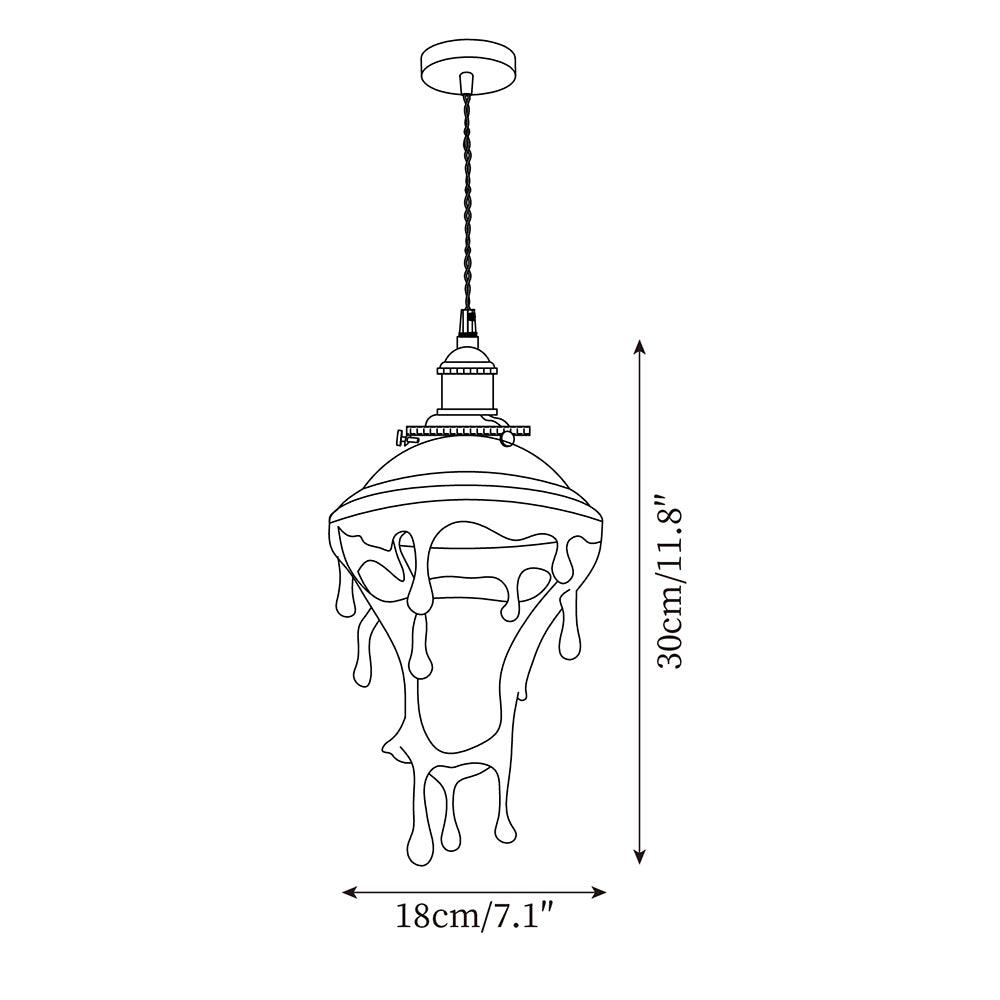 Pendant Lamp Iridescent Water Drop Shade Artistic Glow Contemporary