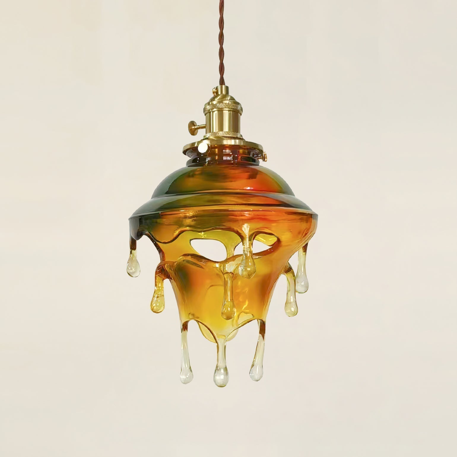 Pendant Lamp Iridescent Water Drop Shade Artistic Glow Contemporary