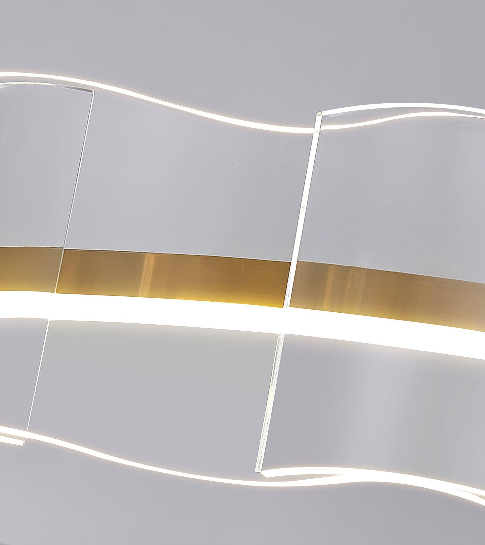 Acoustic Postmodern Luxury Water Wave Glass Chandelier-Neutral Decor