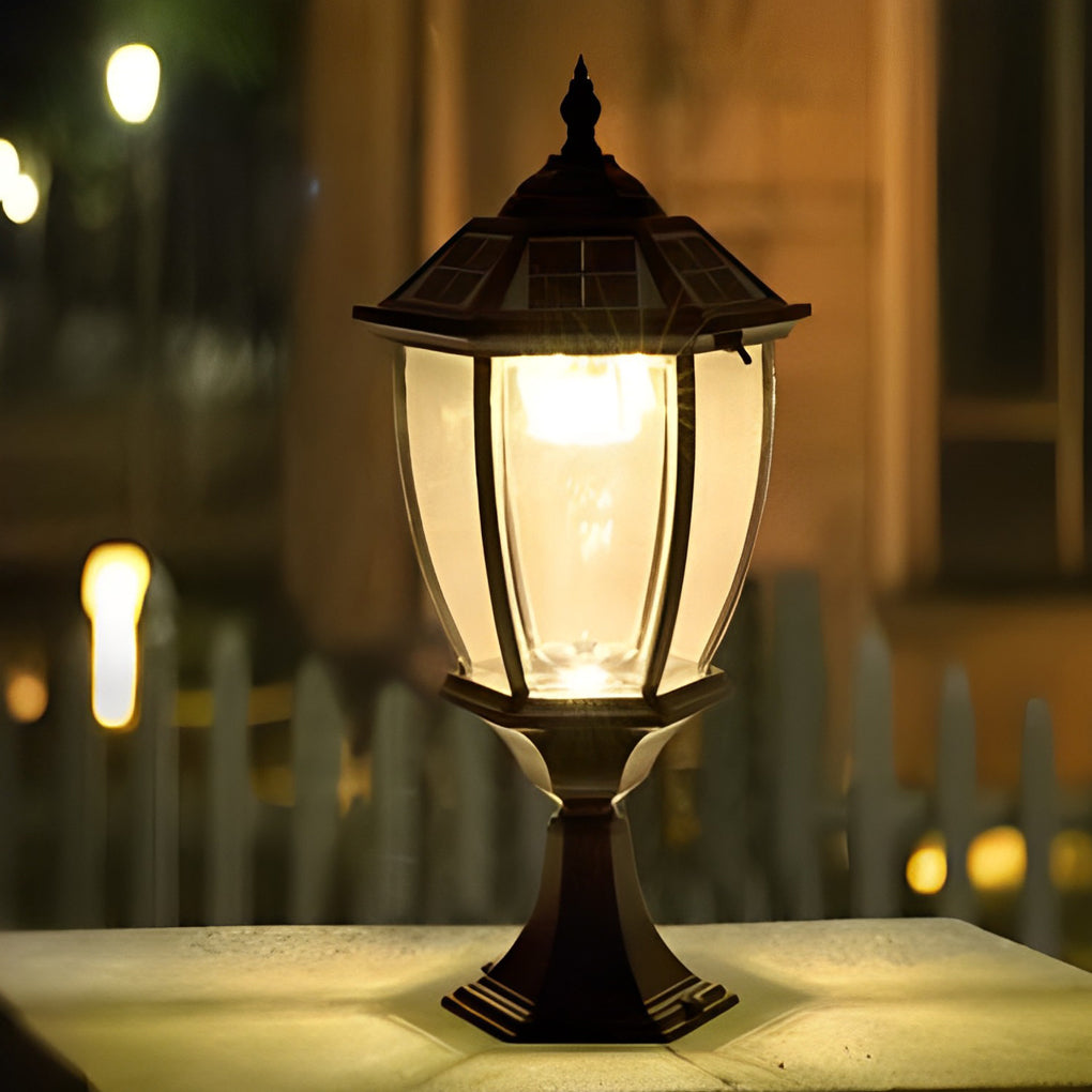 Tyler Led Vintage Solar Fence Outdoor Post Lights