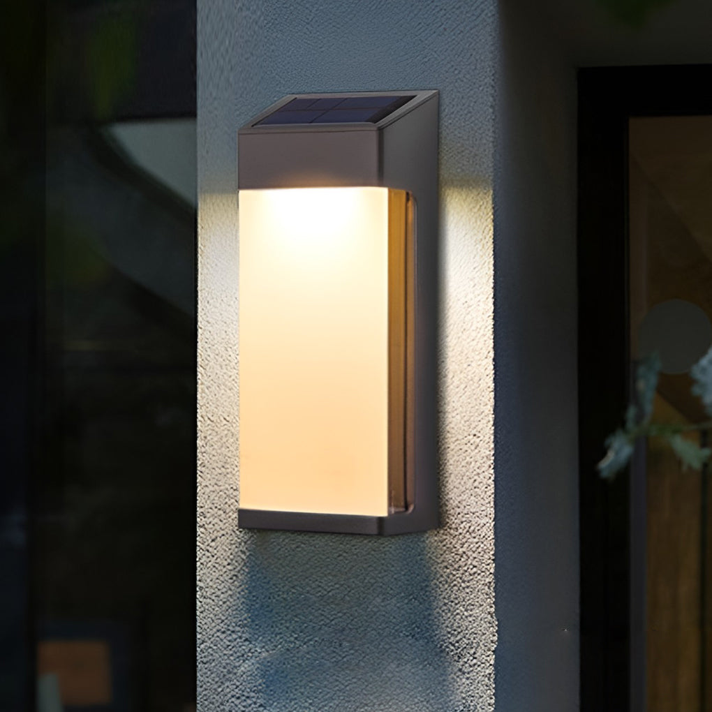 Laon Rectangular LED Light-controlled Outdoor Sconce Light