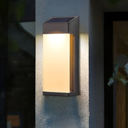 Laon Rectangular LED Light-controlled Outdoor Sconce Light