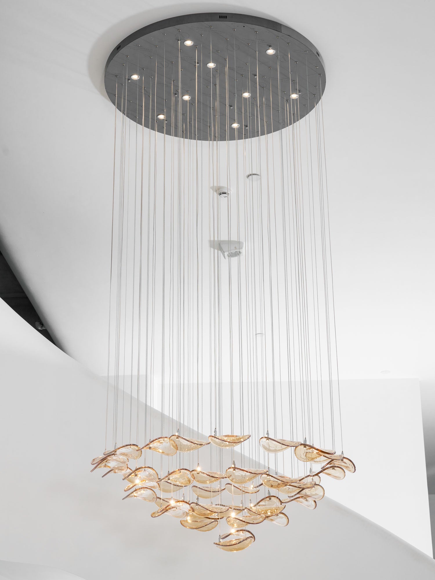 Wave Floating Leaf Chandelier-Neutral Decor