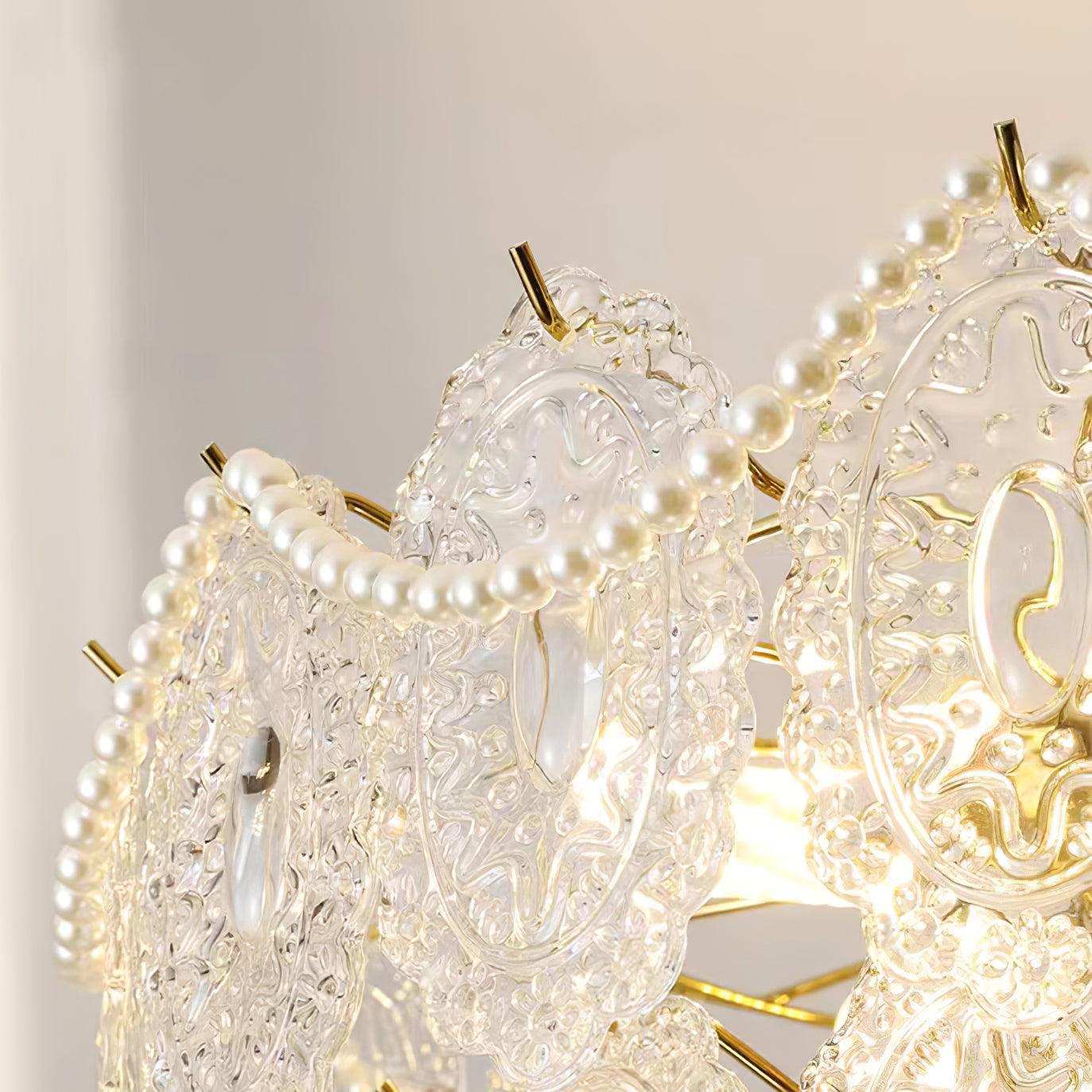 Lustra Chandelier Wave Pearl Gold Modern-Neutral Decor
