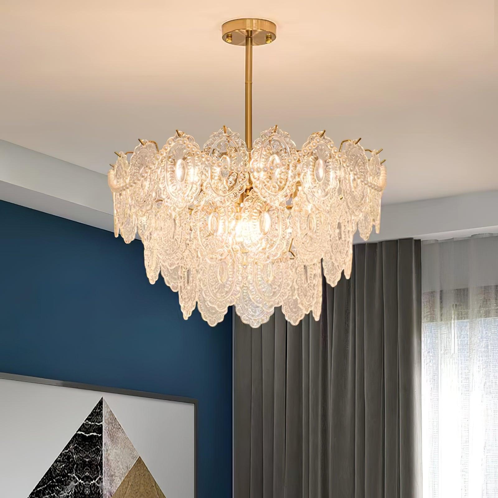 Lustra Chandelier Wave Pearl Gold Modern-Neutral Decor