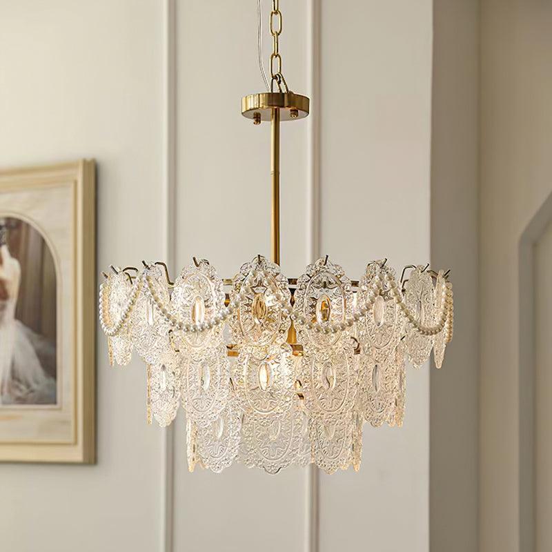 Lustra Chandelier Wave Pearl Gold Modern-Neutral Decor