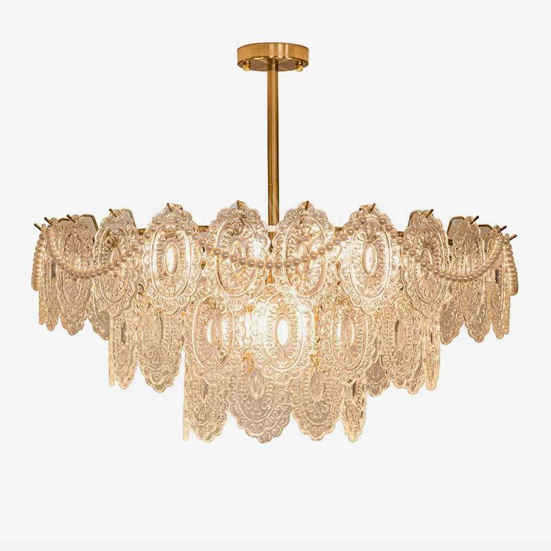 Lustra Chandelier Wave Pearl Gold Modern-Neutral Decor