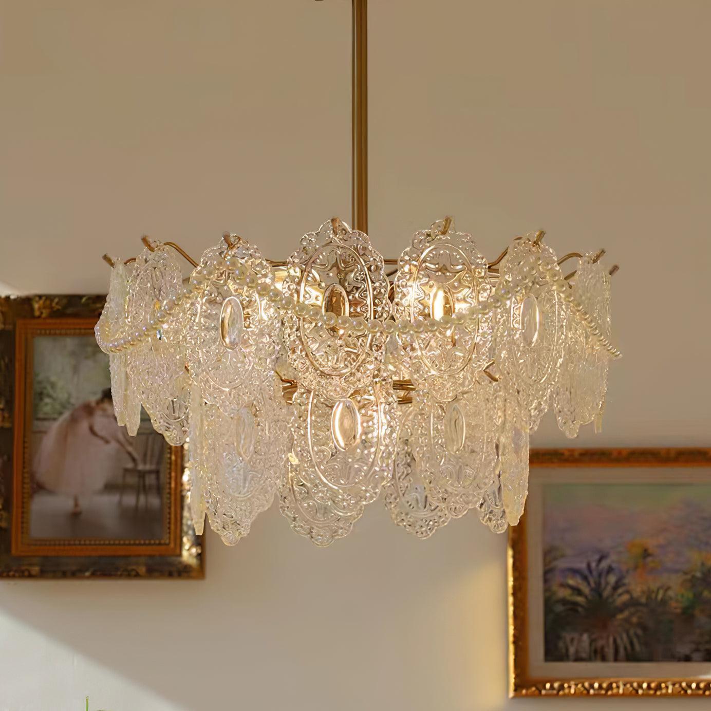 Lustra Chandelier Wave Pearl Gold Modern-Neutral Decor