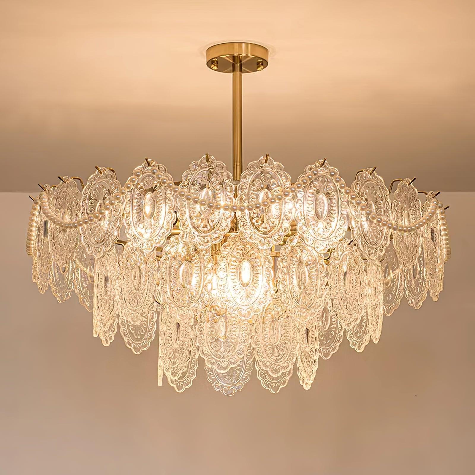 Lustra Chandelier Wave Pearl Gold Modern-Neutral Decor