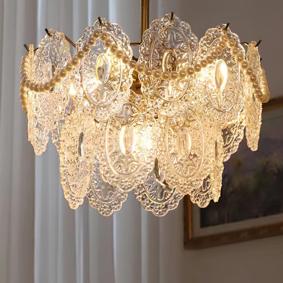 Lustra Chandelier Wave Pearl Gold Modern-Neutral Decor