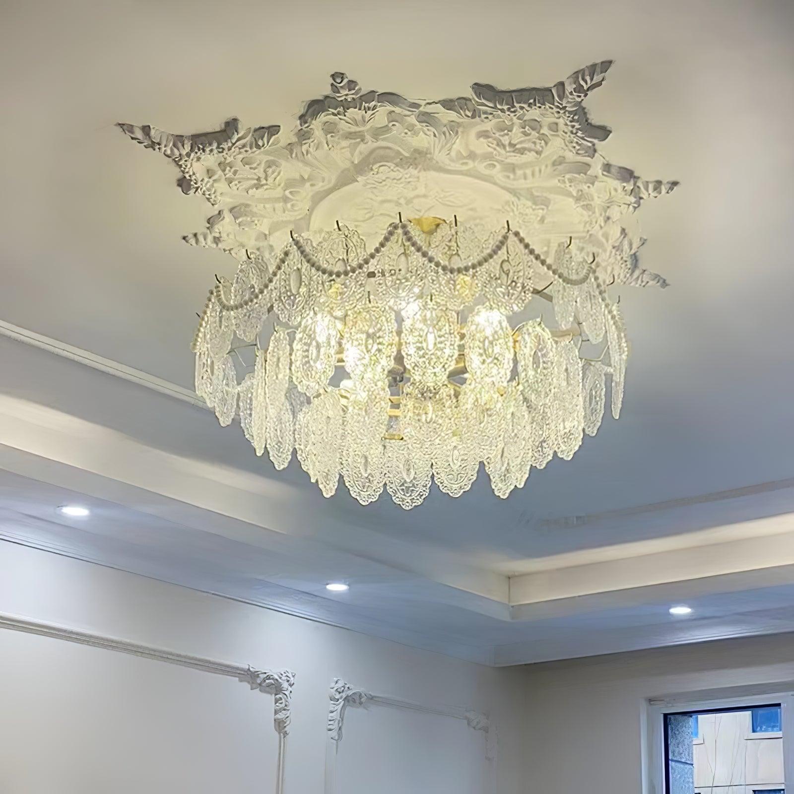 Lustra Chandelier Wave Pearl Gold Modern-Neutral Decor