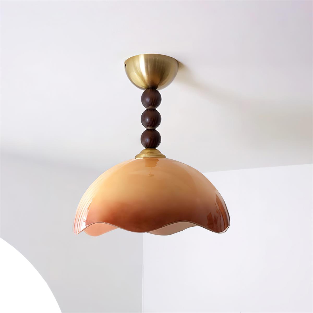 Amberis Vintage Amber Glass Ceiling Light
