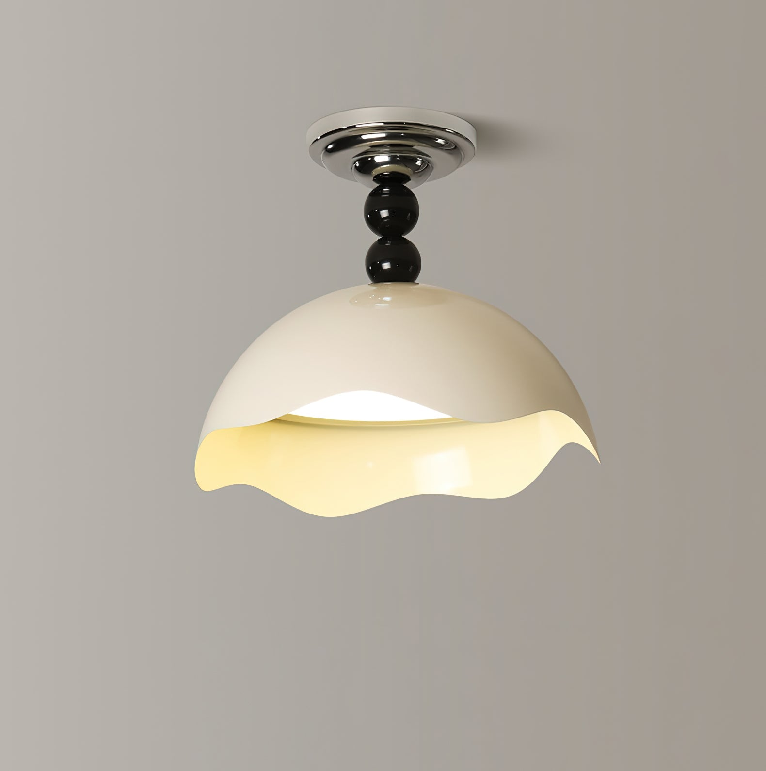 Corlen Nordic Art Wave Crest Ceiling Lamp-Neutral Decor