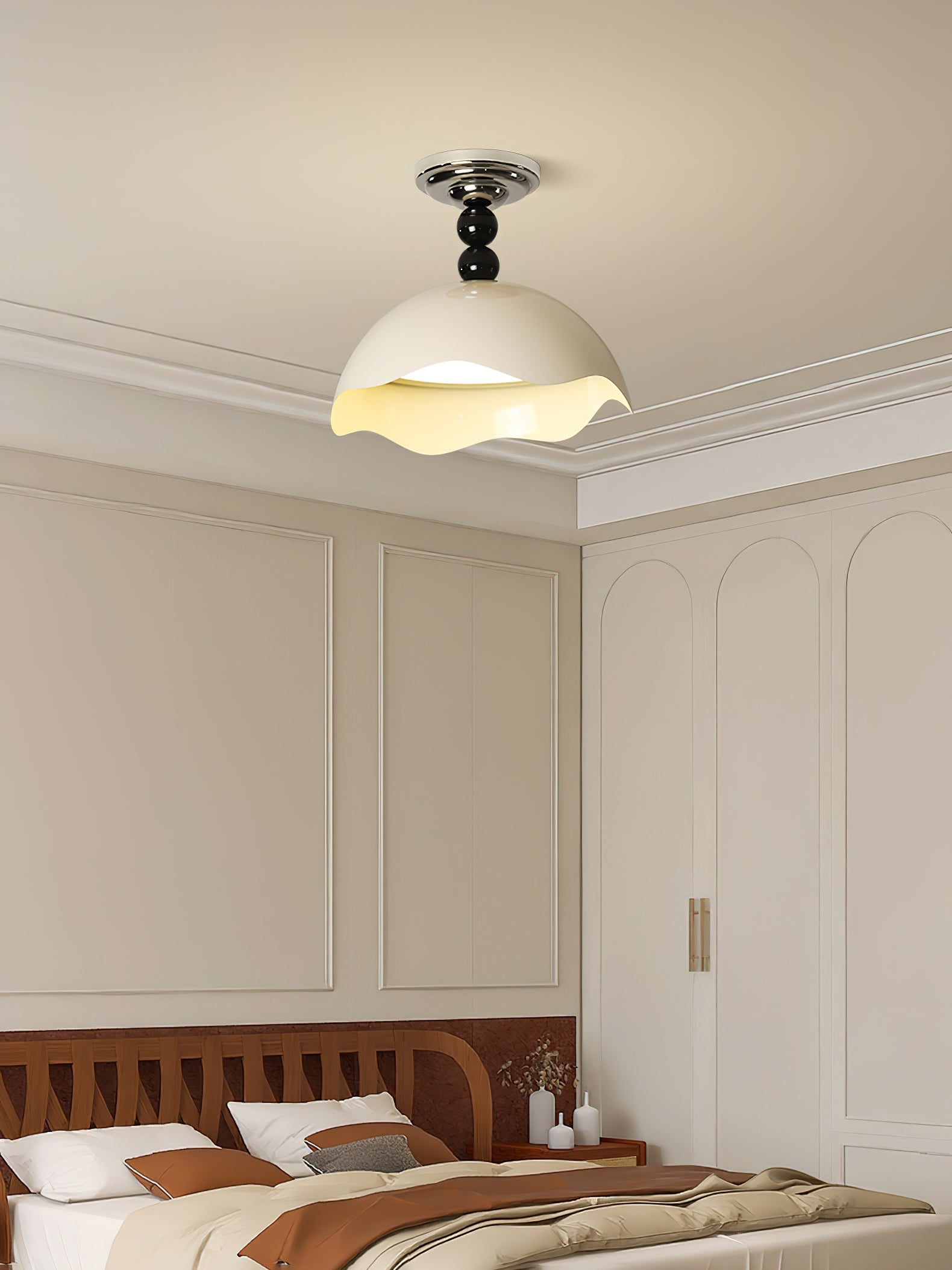 Corlen Nordic Art Wave Crest Ceiling Lamp-Neutral Decor