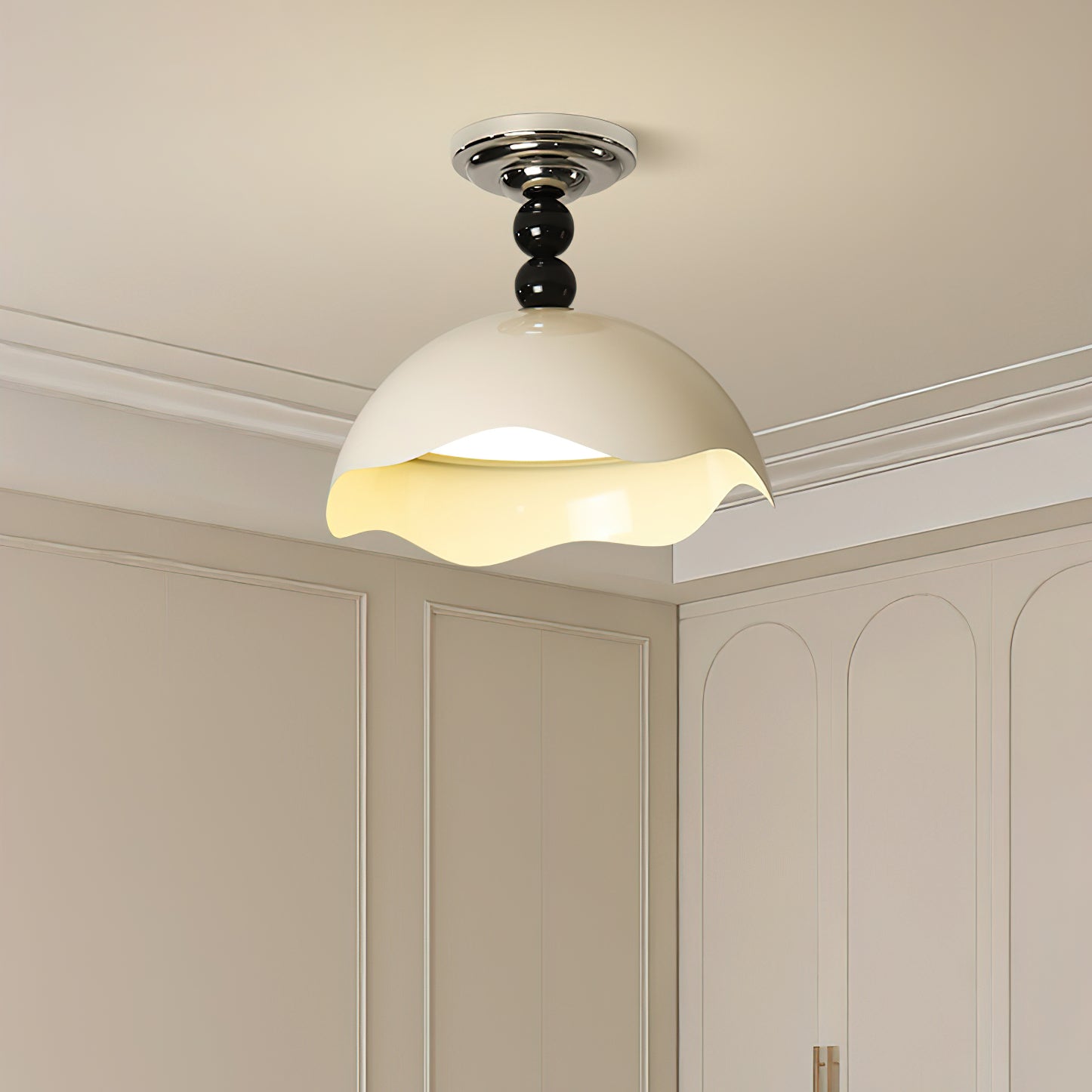 Corlen Nordic Art Wave Crest Ceiling Lamp-Neutral Decor