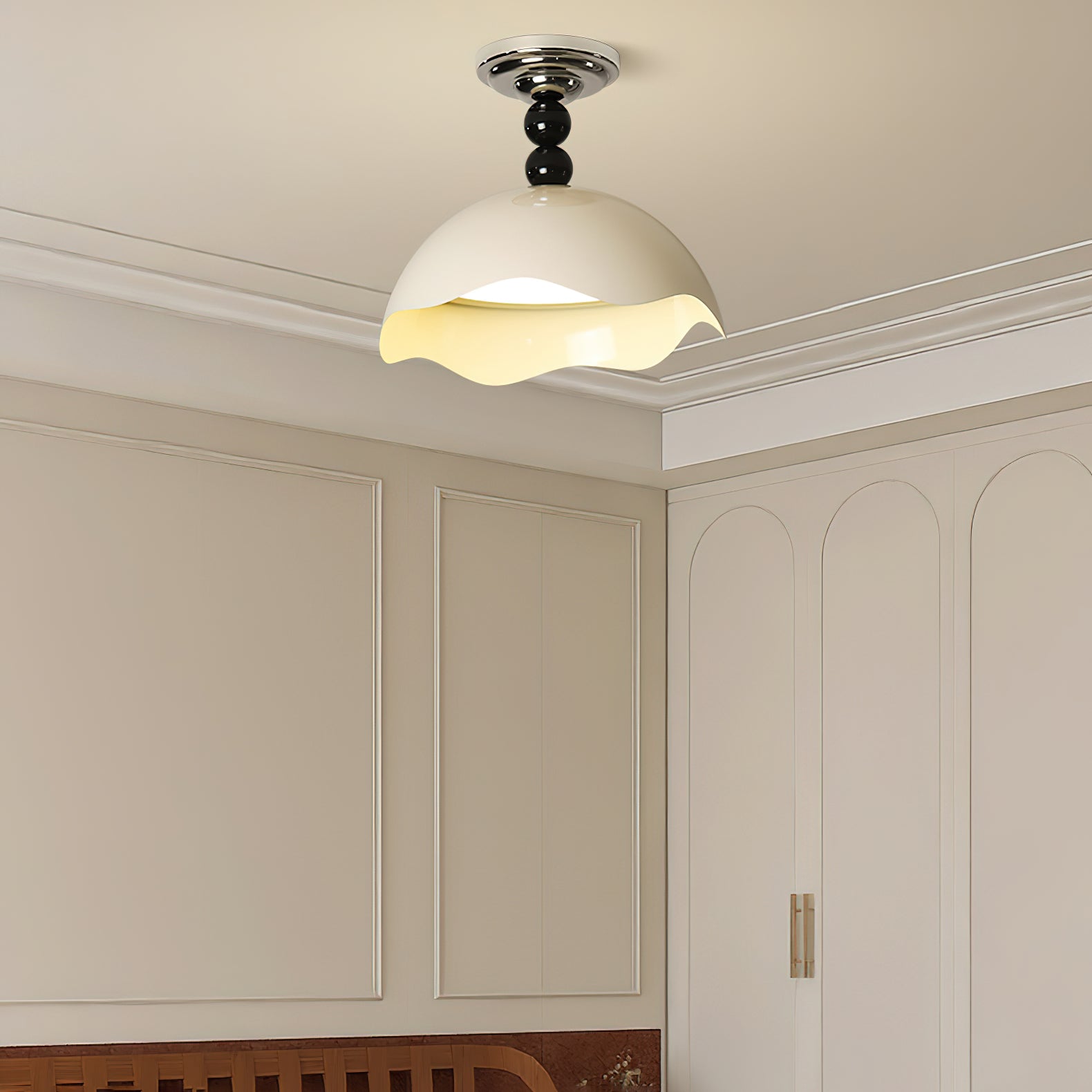 Corlen Nordic Art Wave Crest Ceiling Lamp-Neutral Decor