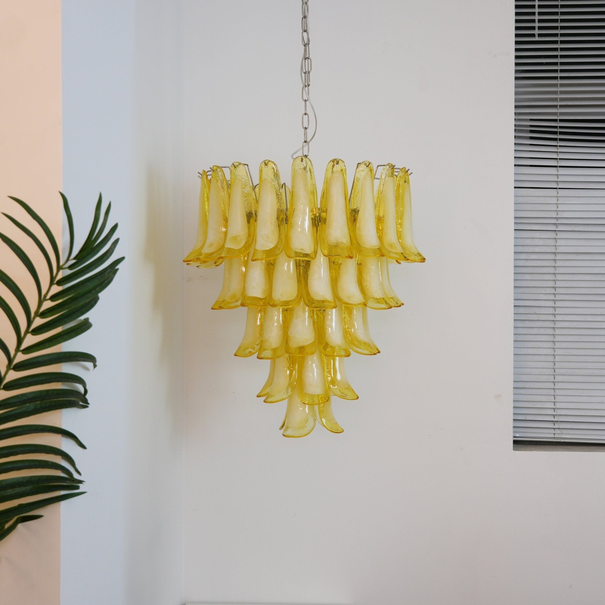 Eranos Chandelier Murano Glass Petal Wave-Neutral Decor