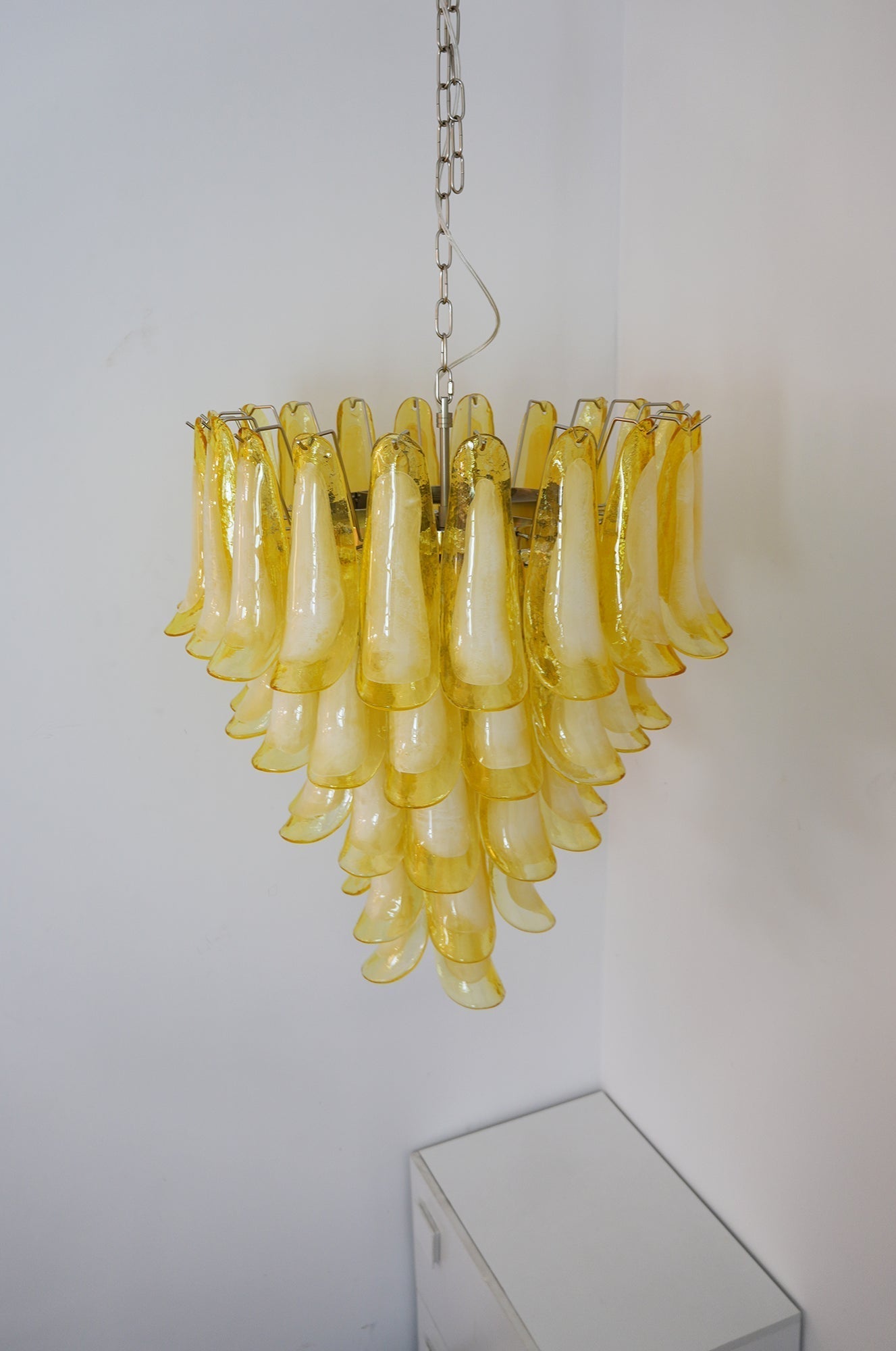Eranos Chandelier Murano Glass Petal Wave-Neutral Decor
