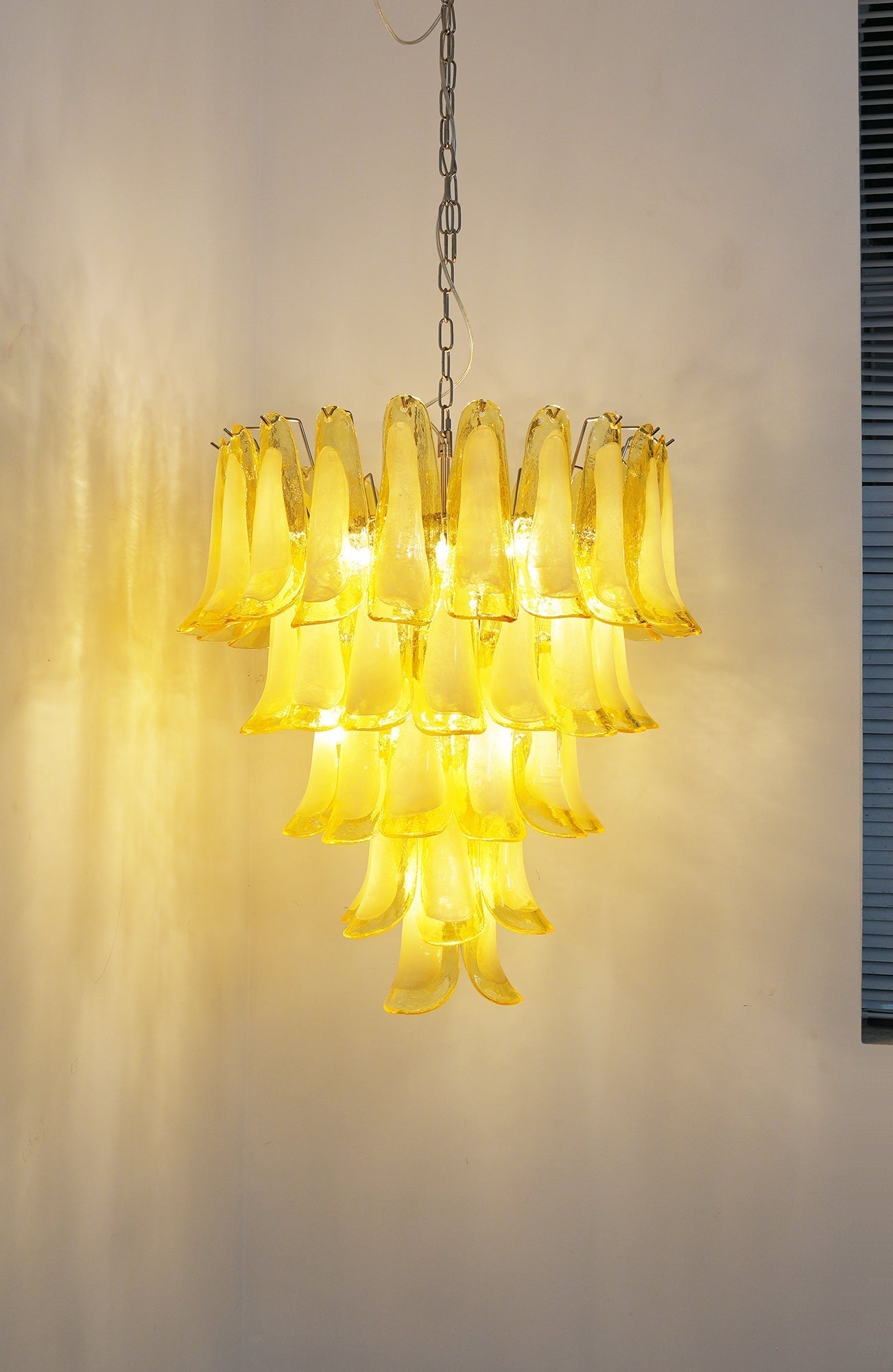 Eranos Chandelier Murano Glass Petal Wave-Neutral Decor