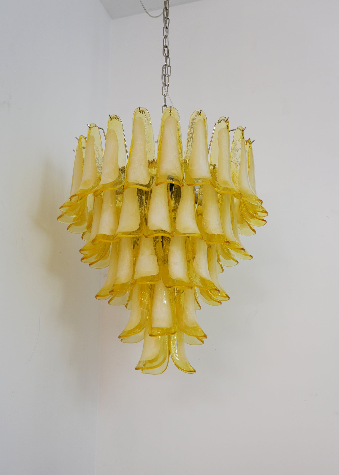 Eranos Chandelier Murano Glass Petal Wave-Neutral Decor
