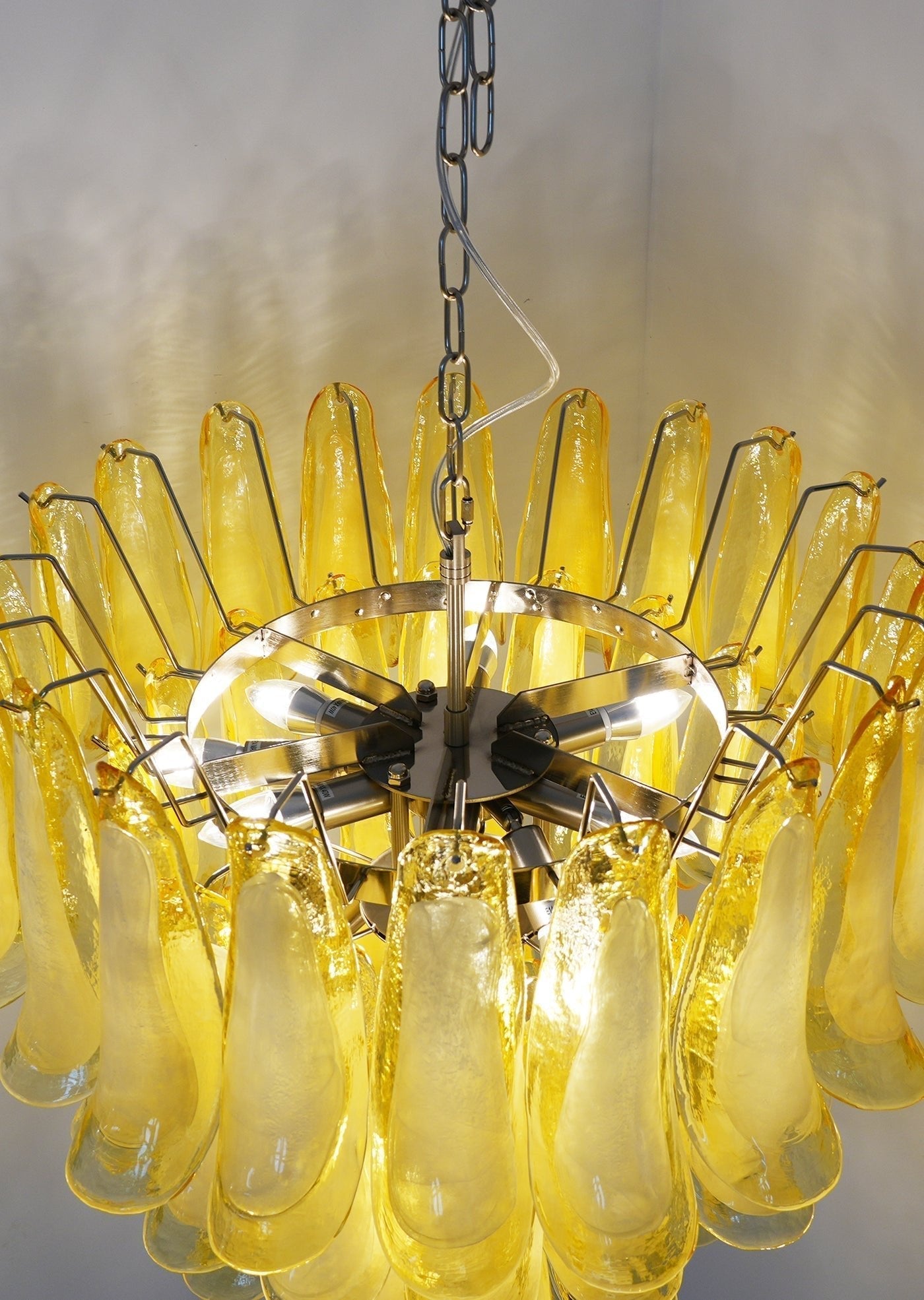 Eranos Chandelier Murano Glass Petal Wave-Neutral Decor