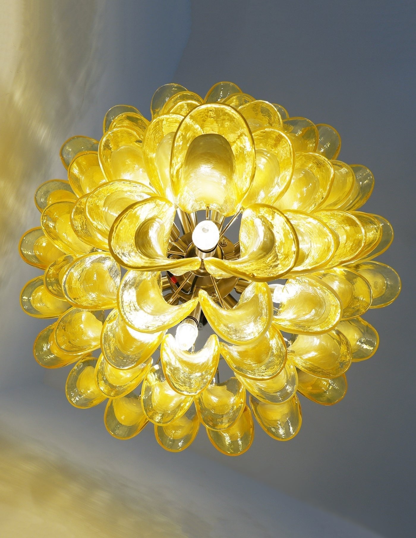 Eranos Chandelier Murano Glass Petal Wave-Neutral Decor