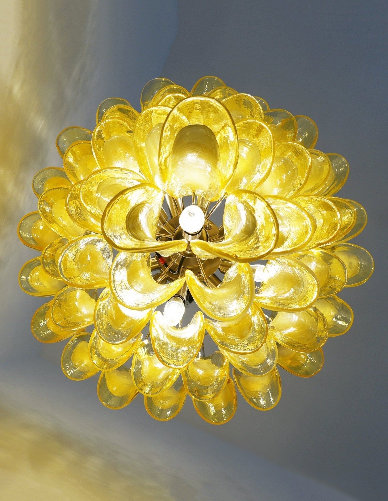 Eranos Chandelier Murano Glass Petal Wave-Neutral Decor